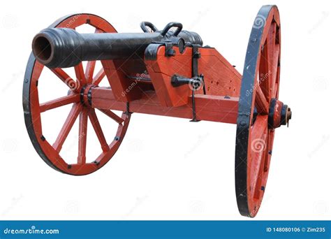 Medieval Artillery Gun Isolated On White Background Royalty Free Stock