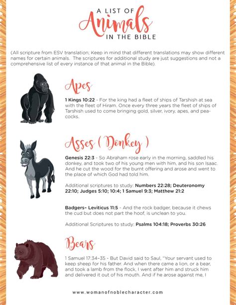 Animals In The Bible 14 Stories Of Animals God Used And A
