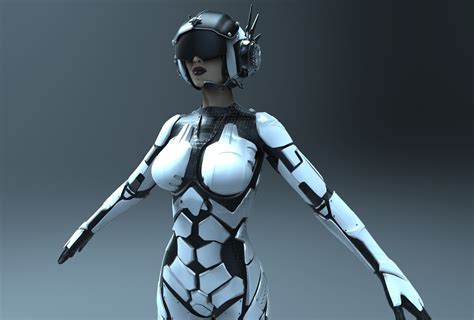 Sci Fi Female Character 3d Model Cgtrader