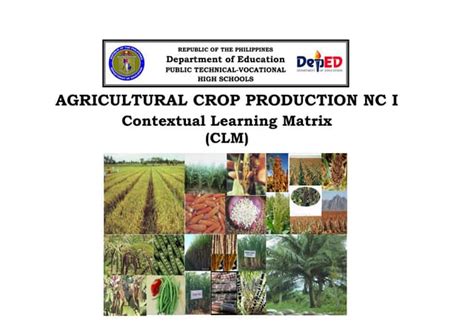 Agricultural Crop Production Nc I Training Matrix Ppt