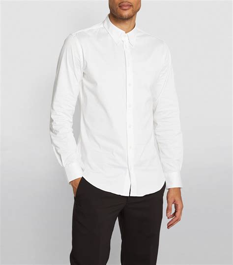 Mens Giorgio Armani White Cotton Formal Shirt Harrods Uk