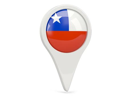 Round Pin Icon Illustration Of Flag Of Chile