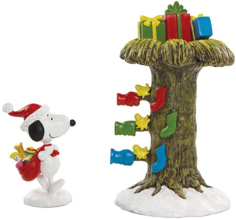Peanuts By Department 56 6011085 Santa Snoopy Delivering Ts