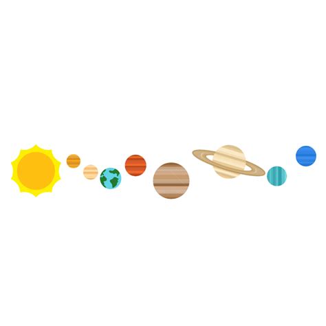 Solar System Planets Png Image Cartoon Solar System Sun And Eight