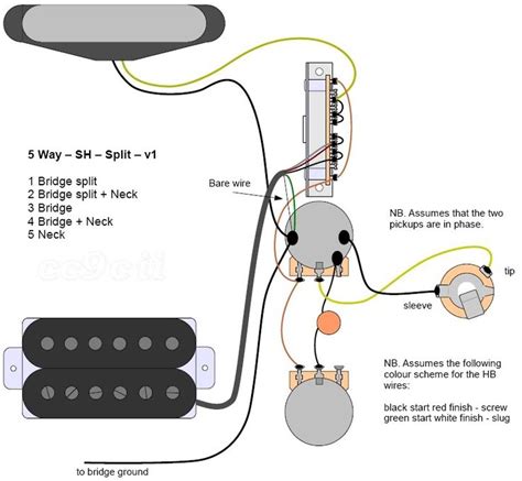 Learn about guitar pickups + electronics + wiring. Telecaster SH wiring 5-way - Google Search | Diy musical instruments, Wire