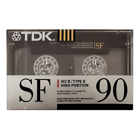 Tdk Sf90 1990 Chrome Blank Audio Cassette Tapes Retro Style Media