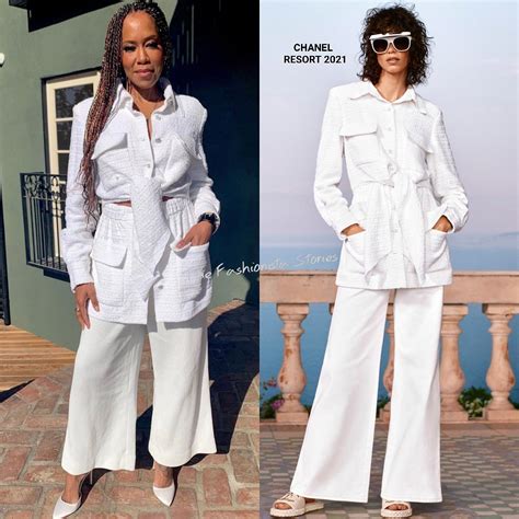 Instagram Style Regina King In Chanel To Promote One Night In Miami