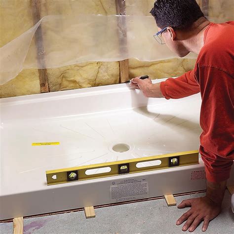How To Install A Shower Pan Shower Tray Shower Fittings Shower Installation