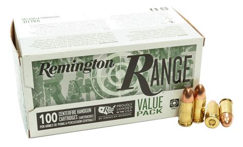 Remington Range Ammunition 9mm Luger 115 Grain Full Metal Jacket Box
