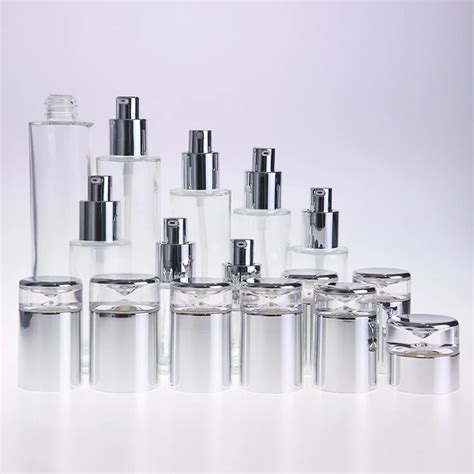 Cosmetic Skincare Packaging Clear Glass Bottle 20ml 30ml 40ml 50ml 100ml 120ml Lotion Bottle