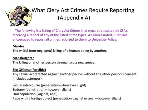 ppt the jeanne clery campus security policy and crime statistics disclosure act powerpoint