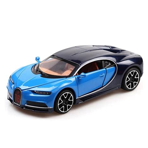 132 Bugatti Chiron Diecast Model Cars Pull Back Lightandsound Toy Ts