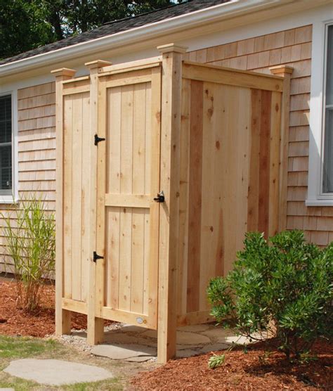 Our Cedar Outdoor Shower Enclosure As A House Mount Kit Is Our Most