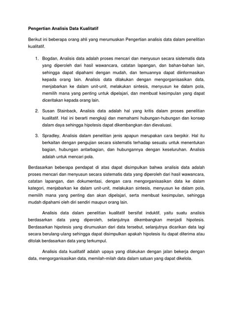 Analisis data kualitatif pdfanalisis data kualitatif dan kuantitatifanalisis data kualitatif adalahanalisis data. Analisis Data Kualitatif Menurut Para Ahli