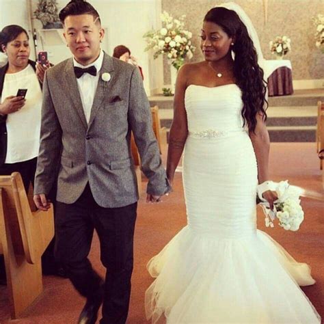 Beautiful Newly Married Interracial Couple Love Ambw Bwam Blasian ♡ Interracial Wedding