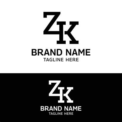 z k zk kz letter monogram initial logo design template 8065417 vector art at vecteezy