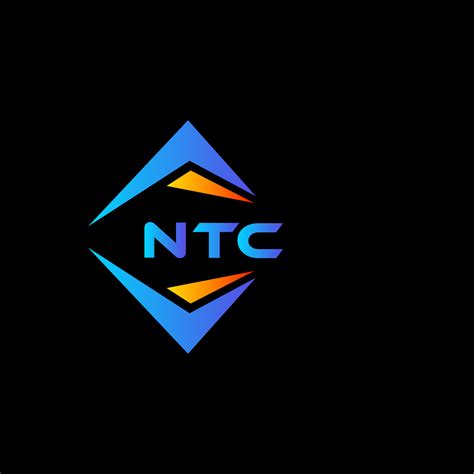 Ntc Abstract Technology Logo Design On Black Background Ntc Creative