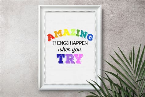 Amazing Things Happen When You Try Printable Inspirational Etsy