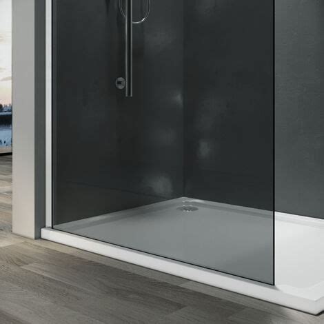 ELEGANT 1100mm Walkin Shower Enclosure Bathroom 8mm Grey Safety Easy