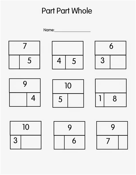 17 Part Whole Model Worksheet