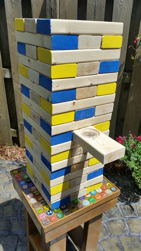 Whether your backyard is small or large, incorporate those elements, and you'll transform it into your own private park. Giant Jello Shot Jenga Game by Barb Davis | Yard jenga, Jenga diy