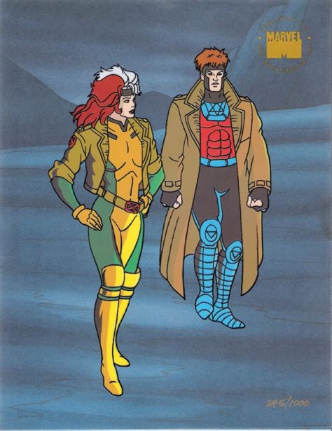 Gambit And Rogue X Men Cartoon Cel In Tony Pearsons Zz X Men