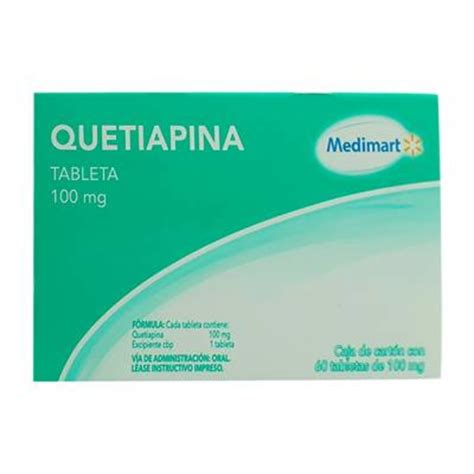 Quetiapina Medimart 100 Mg 60 Tabletas Walmart