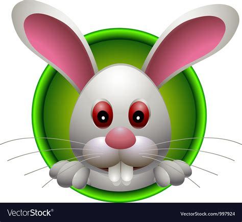 Cute Rabbit Head Cartoon Royalty Free Vector Image