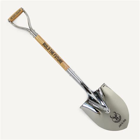 Traditional Chrome Plated Ceremonial Groundbreaking Shovel D Handle