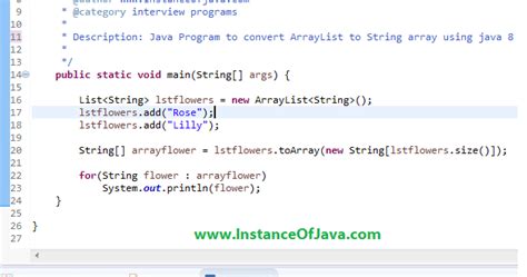 As the name suggests, the array is before we try to understand how sorting is done in java, let us first understand what sorting actually means. Java Program to convert ArrayList to String array ...