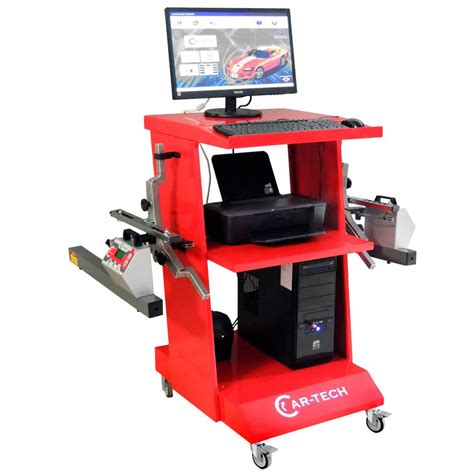 Alinhador Digital 2 Cabeças Com Rack Vermelho Ct 189r Car Tech Bk 189r