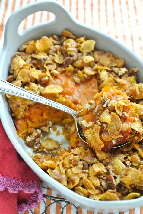 Home recipes > potato casserole > casserole > potato casserole with corn flakes. Sweet Potato Casserole with Crunchy Corn Flake Topping - American Profile