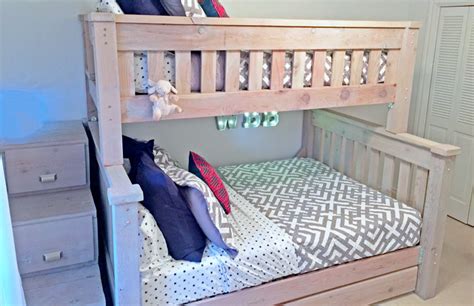 Once we got our own rooms, we each got a bed by separating the bunk bed. Simple Bunk Bed Plans (Twin over Full) | Ana White