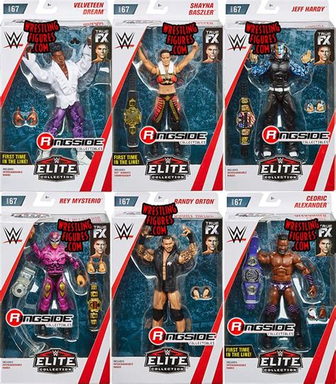 Six Action Figures From The Wwe Wrestling Series
