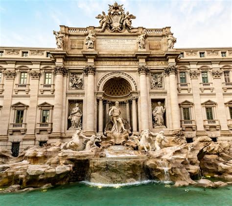 The Trevi Fountain The Largest Baroque Fountain In Rome Stock Photo