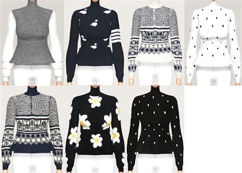 Sims 4 Ccs The Best Female Sweaters By Meeyou World