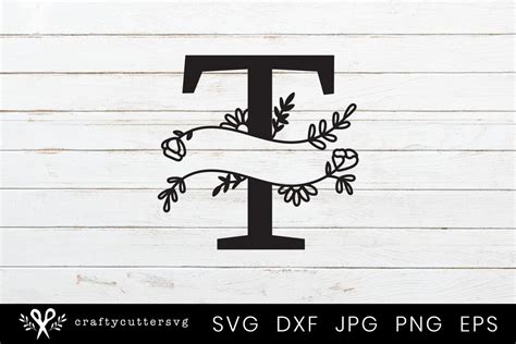 T Monogram Svg Layered Svg Cut File Download Free Font Downlod