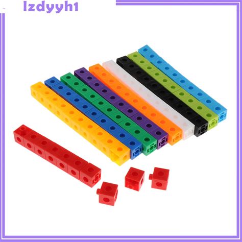 Joydiy 100pcs 10 Colors Multilink Linking Cubes Math Manipulative