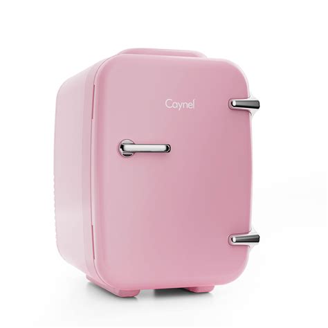 Caynel 4 Liter6 Can Portable Mini Fridge With Warming Function Pink