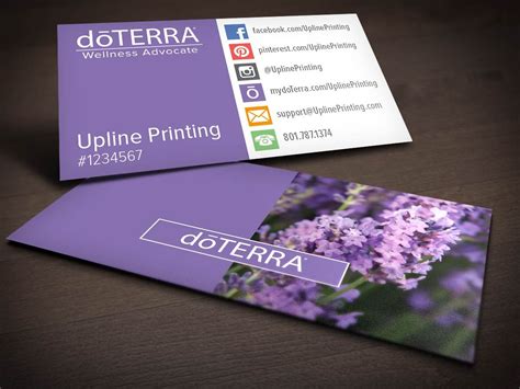 A Social Lavender Doterra Horizontal Business Card 3327 Upline