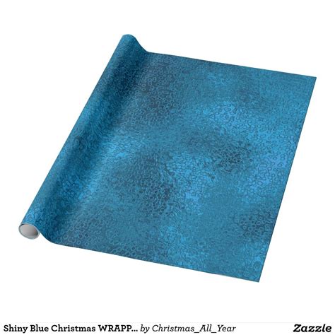 Shiny Blue Christmas Wrapping Paper Christmas Wrapping