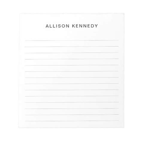 Professional Simple Classic Modern Basic Gray Notepad