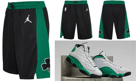 Browse our selection of celtics basketball shorts, gym shorts, compression shorts, and a wide range of other great apparel. Air Jordan 13 Lucky Green Celtics Shorts | SneakerFits.com