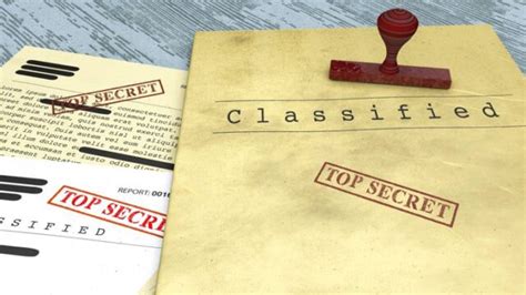 Top Secret Document Stamp Declassified Confidential Information