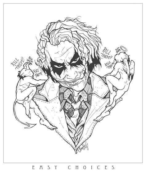 Joker Line Drawing At Getdrawings Free Download