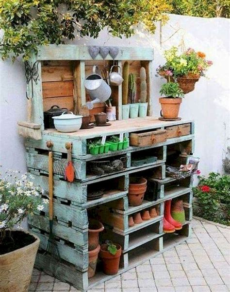 All you need are 14 cinder blocks, six 4x4 posts, and some adhesive. 60 Awesome DIY Pallet Garden Bench and Storage Design ...