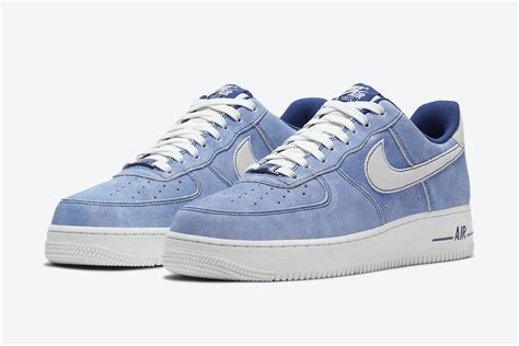 Dusty Blue Suede Nike Air Force 1 Low On The Way Sneaker Novel