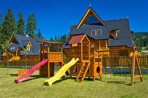 My copy of huntersinclair's model backyard playscape with climbing wall. 34 Amazing Backyard Playground Ideas and Photos (for the ...