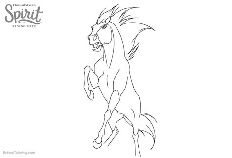 Colors may vary slightly between what you view on your monitor and the actual printed product, so please keep this in mind when placing your order. Spirit Riding Free Coloring Pages Horse Clipart - Free ...
