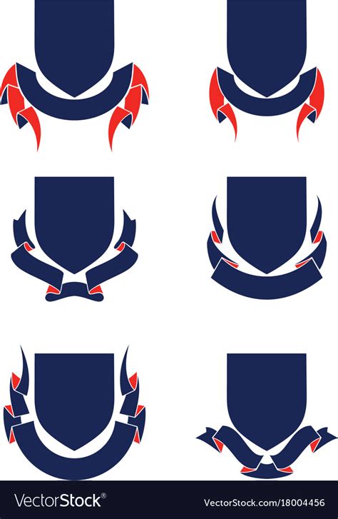 Shields And Banners Royalty Free Vector Image Vectorstock